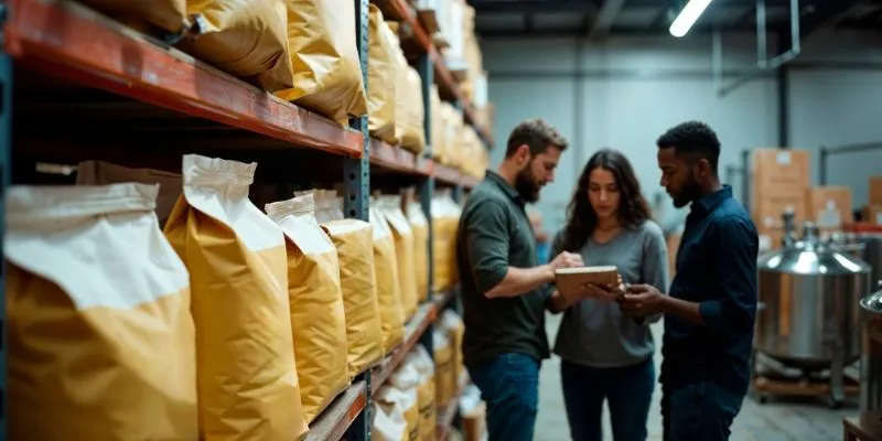 Entrepôt de distributeur alimentaire pour restaurants